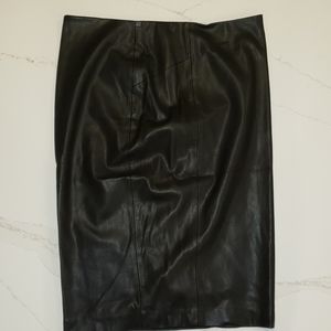 Black faux leather ZARA skirt